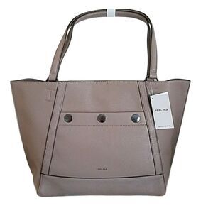 Perlina shoulder bag. Taupe leather, NWT!